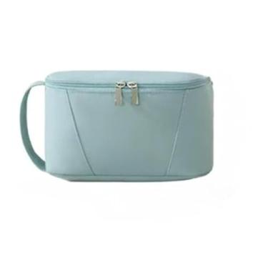 Imagem de Bolsa de Cosméticos para Viagem Grande Capacidade com Múltiplos Compartimentos – Maquiagem, Uso Diário, Academia e Viagens(Azul Lago)