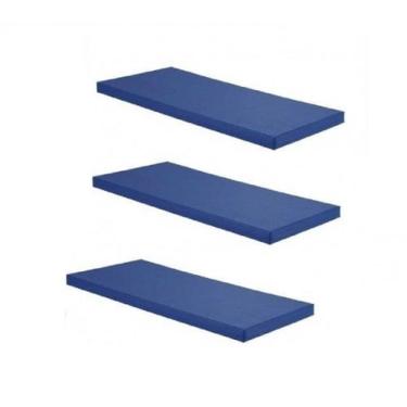 Imagem de Kit 3 Colchonetes Academia D18 Revestido Napa Impermeável 50x100x3 cm 