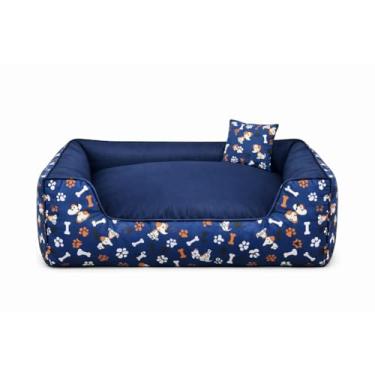 Imagem de Cama Pet Caminha para Cães e Gatos Para Pets "GRANDE" GG/EXG Lavável, Antialérgica e Confortável(AZUL SNOOPY,GG - 70X60X18)
