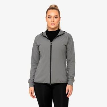 Imagem de Jaqueta Corta Vento Feminina com Capuz e Zíper Invertido Conforto e Proteção Esportiva e Casual-Feminino