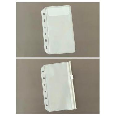 Imagem de 6 peças A7 bolsos para fichário álbum de fotos recarregável organizador de pastas de bolso para cartões, adesivos, bilhetes, lembranças