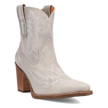 Imagem de Dingo Botas femininas Rocky Southwest Snip Toe Pull On Casual Ankle Low Heel 2,5-5 cm - Branca, Branco, 39