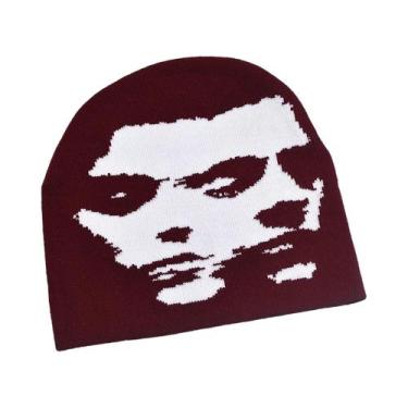 Imagem de Chapéu de tricô para homens e mulheres moda pulôver boné Y2k Goth gorr