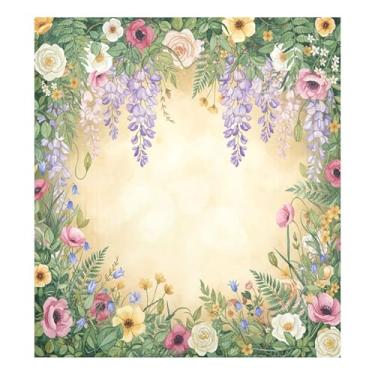 Imagem de SEHANY Vinhas vintage flores silvestres capa de ímã de máquina de lavar louça, painel magnético decorativo antiarranhões, adesivos de ímã de geladeira, decoração de flores de cozinha 58 x 66