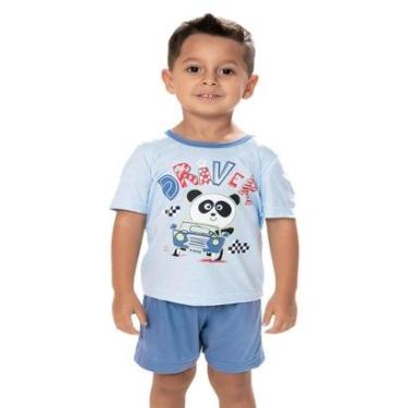Imagem de Pijama Manga Curta Estampa Panda e Short - Izitex-Masculino