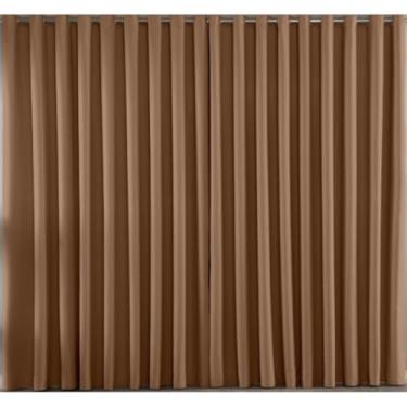 Imagem de Cortina Blackout 6.00m x 2.80m - Tecido Funcional para Ambientes Domésticos, Bloqueia Luz e Garante Privacidade (Avelã,6,00x2,80)