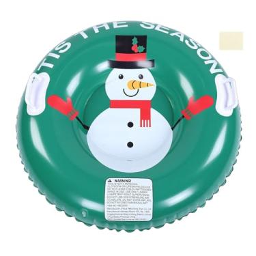 Imagem de Asixxsix Trenó de Tubo de Neve Inflável, Tubo de Neve Espesso à Prova de Vazamento Com Alças Duplas, Conjunto Portátil de Brinquedos de Ao Ar Livre para Meninos, Meninas (Boneco de)