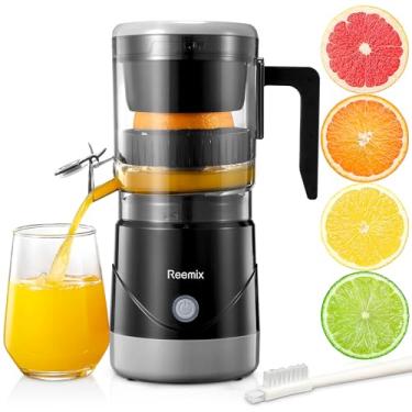 Imagem de Reemix Espremedor de frutas cítricas elétrico para laranja, limão, toranja - operação com um toque, portátil com escova de limpeza