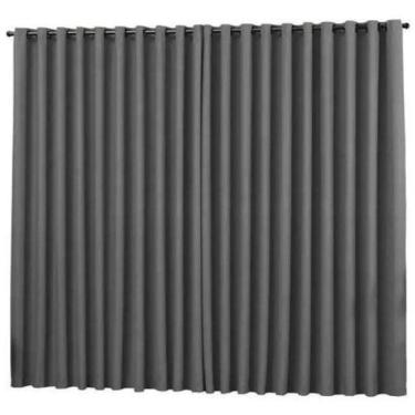 Imagem de Cortina Para Quarto Em Tecido Semi Blackout Cinza 5,00X2,80