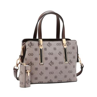 Imagem de Bolsa Feminina Chenson Monograma Atemporal - Alça de Mão - Café 3485414