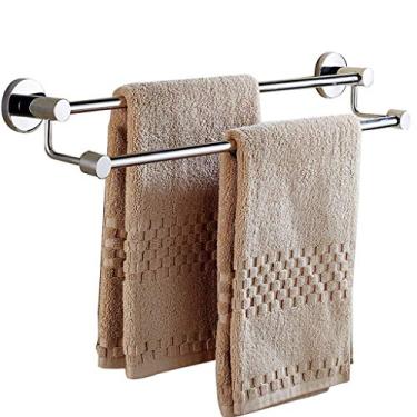 Imagem de 3FLQOOPP Toalheiro de banheiro barra de toalha duplo suporte de toalha alavanca trilho de toalha de parede suporte de toalha para banheiro varanda cozinha toalha pendurado torre cabide/80 cm (100 cm)