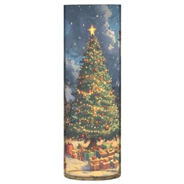 Imagem de Qilmy Vaso de árvore de Natal e estrelas para flores, vaso de belas artes, decoração de casa para escritório, sala de jantar, sala de estar, casamento155