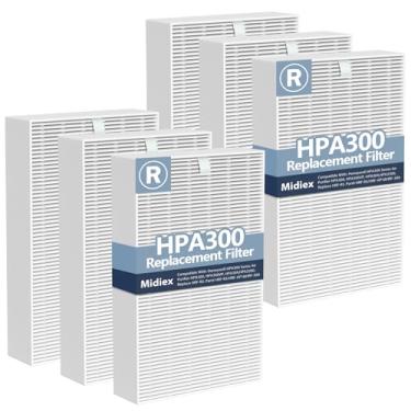 Imagem de Pacote com 6 filtros HPA300 HEPA de substituição compatível com purificador de ar Honeywell HPA300 HPA200 HPA100 e série 5000, substitui HRF-R3 HRF-R2 HRF-R1