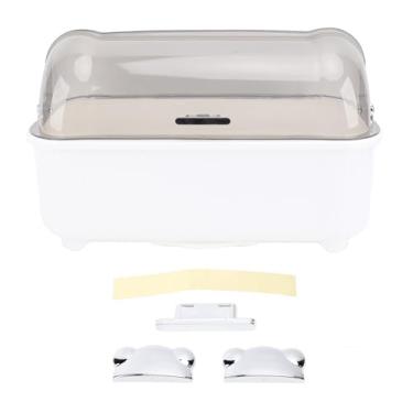 Imagem de Aramox Cremalheira de Secagem do Prato, Organizador Extra Grande da Economia de Espaço do Contador da Cozinha Com Tampa e Bandeja Gotejamento para o Armazenamento Dos Talheres Dos