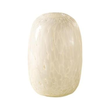 Imagem de Vaso de vidro com bolinhas brancas, ornamento decorativo, arranjo flores, decoração para casa Decoração de casa(Pequeno)