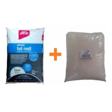 Imagem de Cola Hotmelt P/ 140-190º Incolor / Branca 4kg+4kg - CDS, UNIC, UNIC