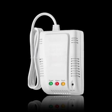 Imagem de Detector de gás combustível doméstico, detectores de vazamento de gás metano JT-KBI5 RV com alarme visível e audível, Plug and Play com tecnologia avançada de chip