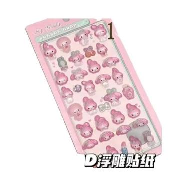 Imagem de Adesivos Em Gel 3D Hello Kitty Hangyodon Para Meninas, Brinquedos Deco