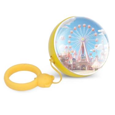 Imagem de Taruor Bola de Sensor Eletrônico de 1 GB Com Loop, Reprodução Vídeo Em Loop único, Controle Gestos e 4 Jogos Embutidos, Presente Ideal para Decoração Casa, Escritório e (Amarelo)