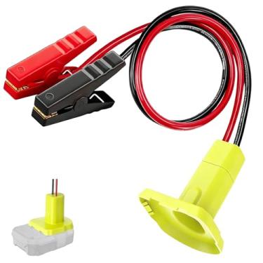 Imagem de Adaptador de cabos jumpers compatível com bateria Ryobi 18V 12AWG 6 m bateria portátil para arrancar motores de carros e veículos leves