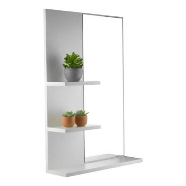 Imagem de Armário Para Banheiro Com Espelho Liege B Branco 68Cm