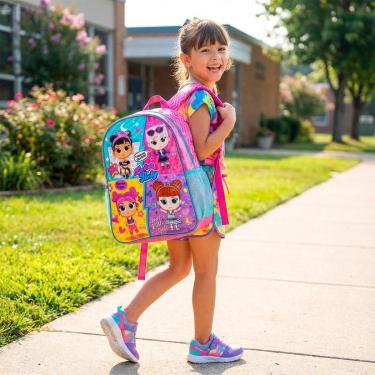Imagem de Mochila Escolar Infantil Conforto e Estilo Ideal Para Escola e Viagem Compartimento Amplo-Unissex