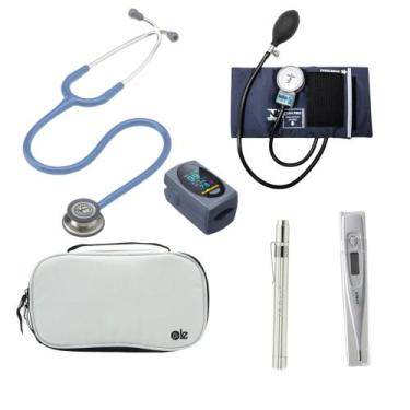 Imagem de KIT Estetoscópio Littmann 3M + Esgifmo + Case + Lanterna + Oxímetro + 
