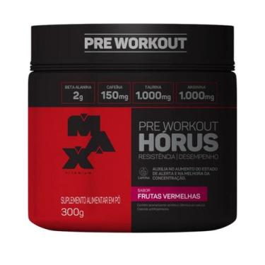 Imagem de Pré Treino Horus PreWorkout 300g Max Titanium, Frutas vermelhas