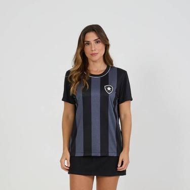 Imagem de CAMISETA BOTAFOGO INTENSO FEMININO PRETO/CHUMBO GG/XL-Feminino