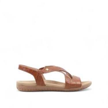 Imagem de Rasteira Sandália Couro - USAFLEX, Doce de leite, 35