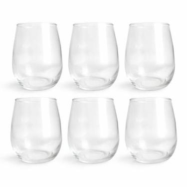 Imagem de Kit 6 Copos Baixos de Vidro Transparente Lira 440ml para Água, Sucos e