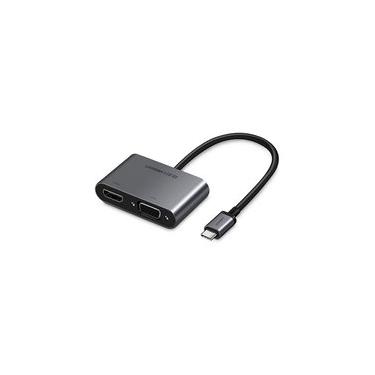 Imagem de Adaptador Ugreen, USB-C para HDMI, VGA, USB 3.0 com PD, Cinza Espacial - UG-50505