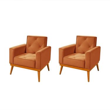Imagem de Kit 2 Poltronas em Veludo Florença Terracota