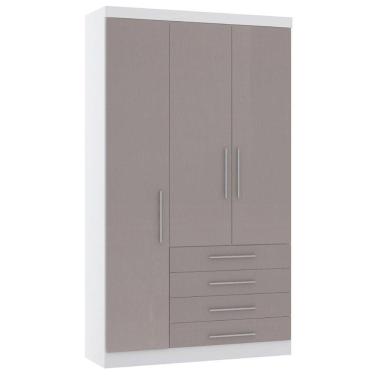 Imagem de Guarda Roupa Modulado 132cm 3 Portas e 4 Gavetas Alpes Luciane Moveis