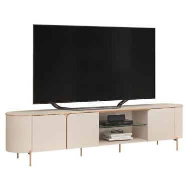 Imagem de Rack Bancada Para Sala Ariana Off White - Dj Móveis