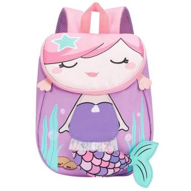 Imagem de Mochila Bluboon Toddlers para meninas Cute Preschool 3D Purple