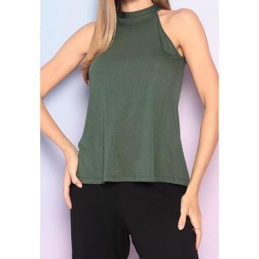 Imagem de Blusa Maria Paes Gola Alta Verde-Feminino