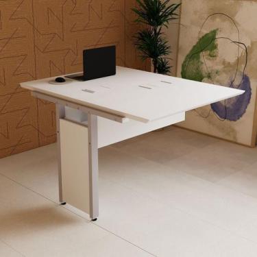 Imagem de Mesa Escrivaninha Auxiliar Plataforma de Acoplar com Caixa de Tomada p