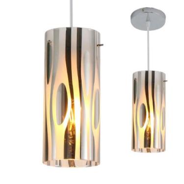 Imagem de Luminária Pendente Jaguar de 1 Lâmpada E27 Vidro Trabalhado Bivolt Cor