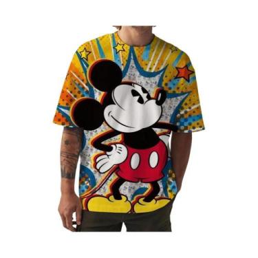 Imagem de Camiseta Com Estampa Do Mickey Mouse, Masculina, Feminina, Casual, De 