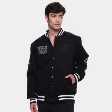 Imagem de Moletom Corinthians College Masculina - Surf Center, Preto, M