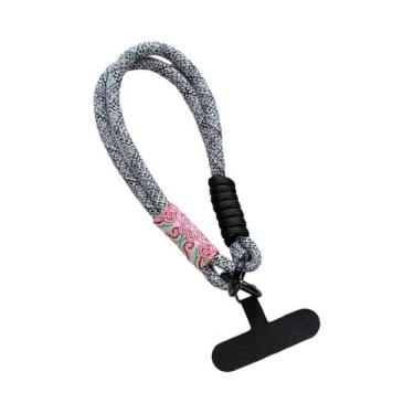 Imagem de Cordão De Pulso Universal Artesanal Para Celular, Alça Curta Decorativ