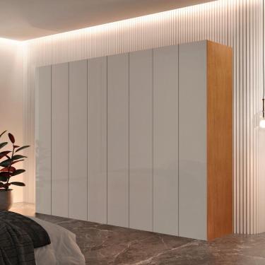 Imagem de Guarda Roupa Casal Atacama MDF 8 Portas e 12 Prateleiras Moderna Mobilia