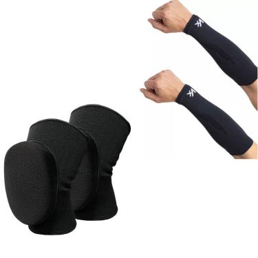 Imagem de Kit Volei Joelheira Acolchoada e Manguito Curto Voleibol Kanxa-Unissex