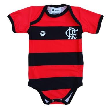 Imagem de Body Flamengo Bebê Oficial Proteção UV FPS 50+ Torcidababy, Vermelho, 