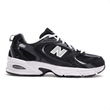 Imagem de Tênis New Balance 530 Unissex, Preto, Branco, 39