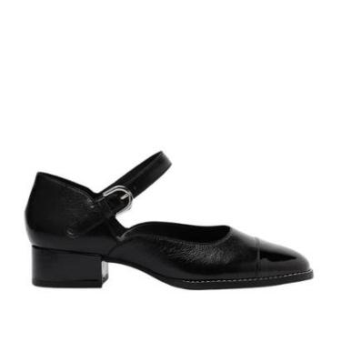 Imagem de Sapato Boneca Couro Bloco Cap Toe  Arezzo Feminina-Feminino