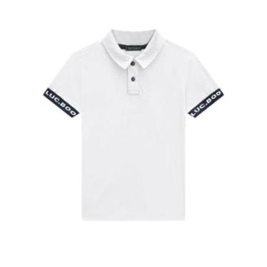 Imagem de Camiseta Polo Infantil Menino Malha Luc.boo Branca-Masculino