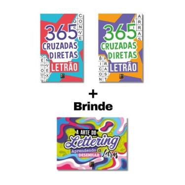 Imagem de Kit Cruzadas Letrão  365 Desafios (2 Livros) + Brinde - Pé da Letra