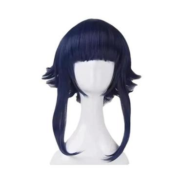 Imagem de Peruca Cosplay Sintética Hyuga Hinata Média Longa Lisa Para Anime, Fes
